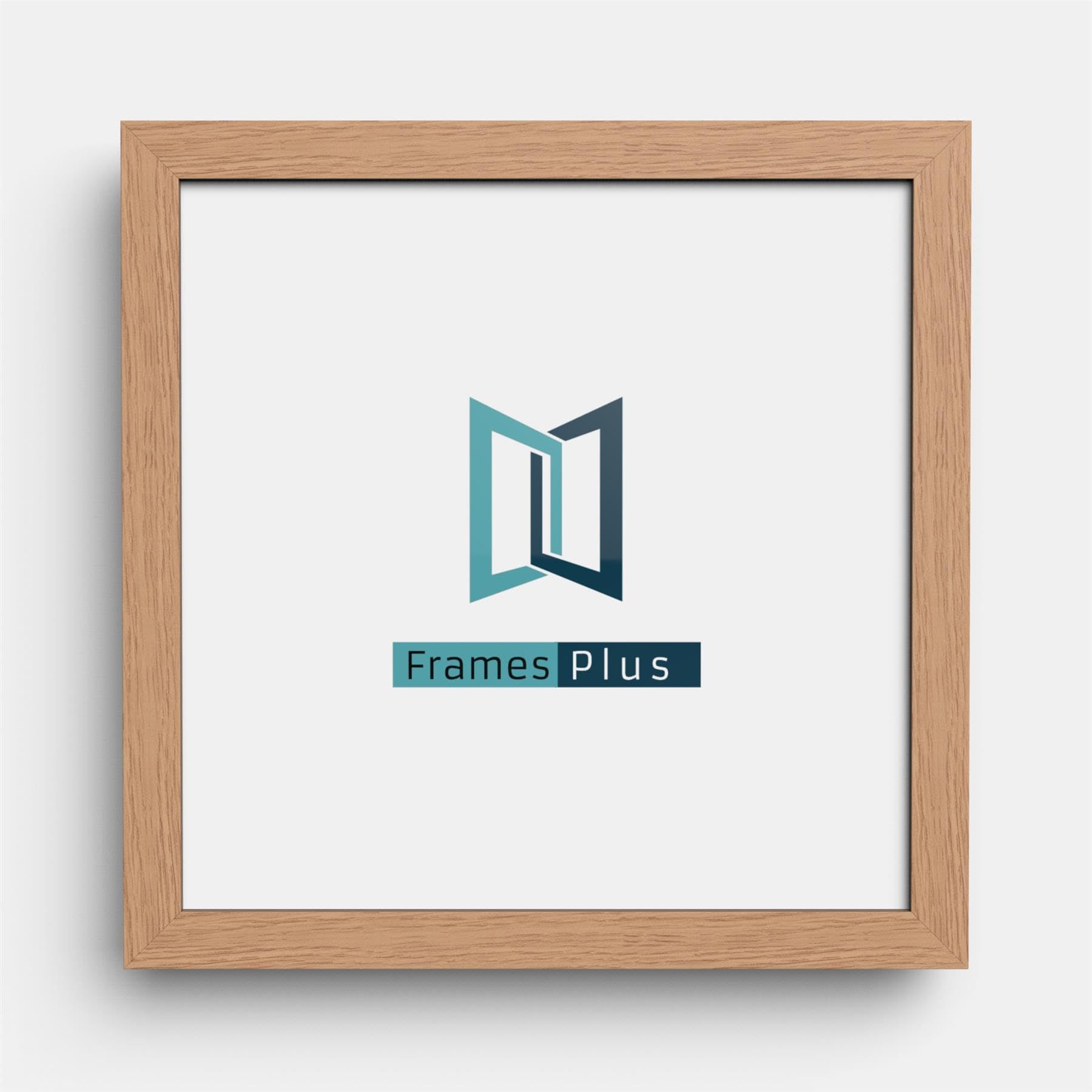 9x9 Inch Picture Frame (229 x 229mm), Wall or Tabletop Display, Shatterproof Styrene Front, Oak