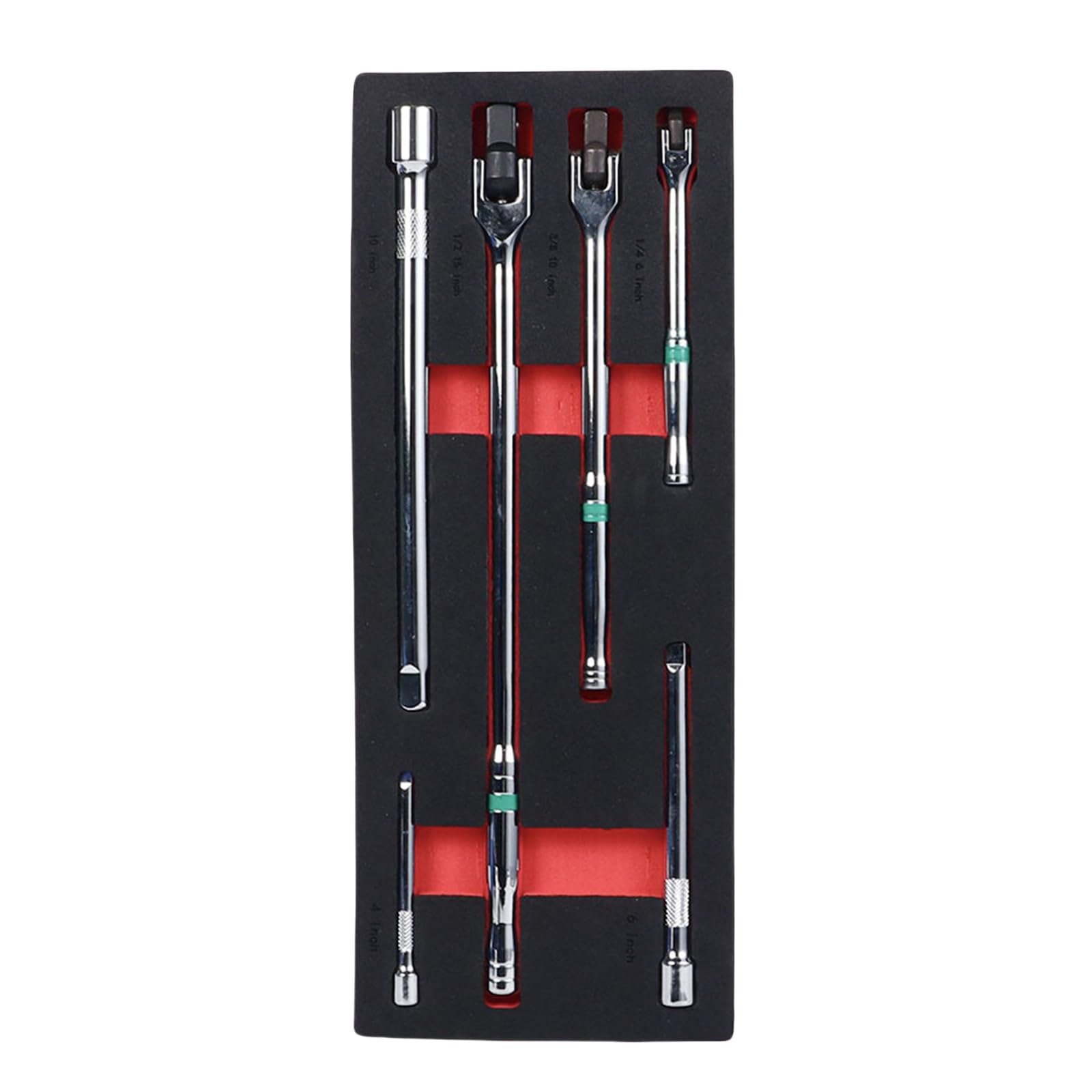 Buxuaaaa Multicolor 6Pcs Breaker Rod Professional Multifunctional Vehicle Accessories 1 / 4Inch 3 / 8Inch 1 / 2Inch Rod Socket Wrench Hand Tool Ergonomic Handle Tool