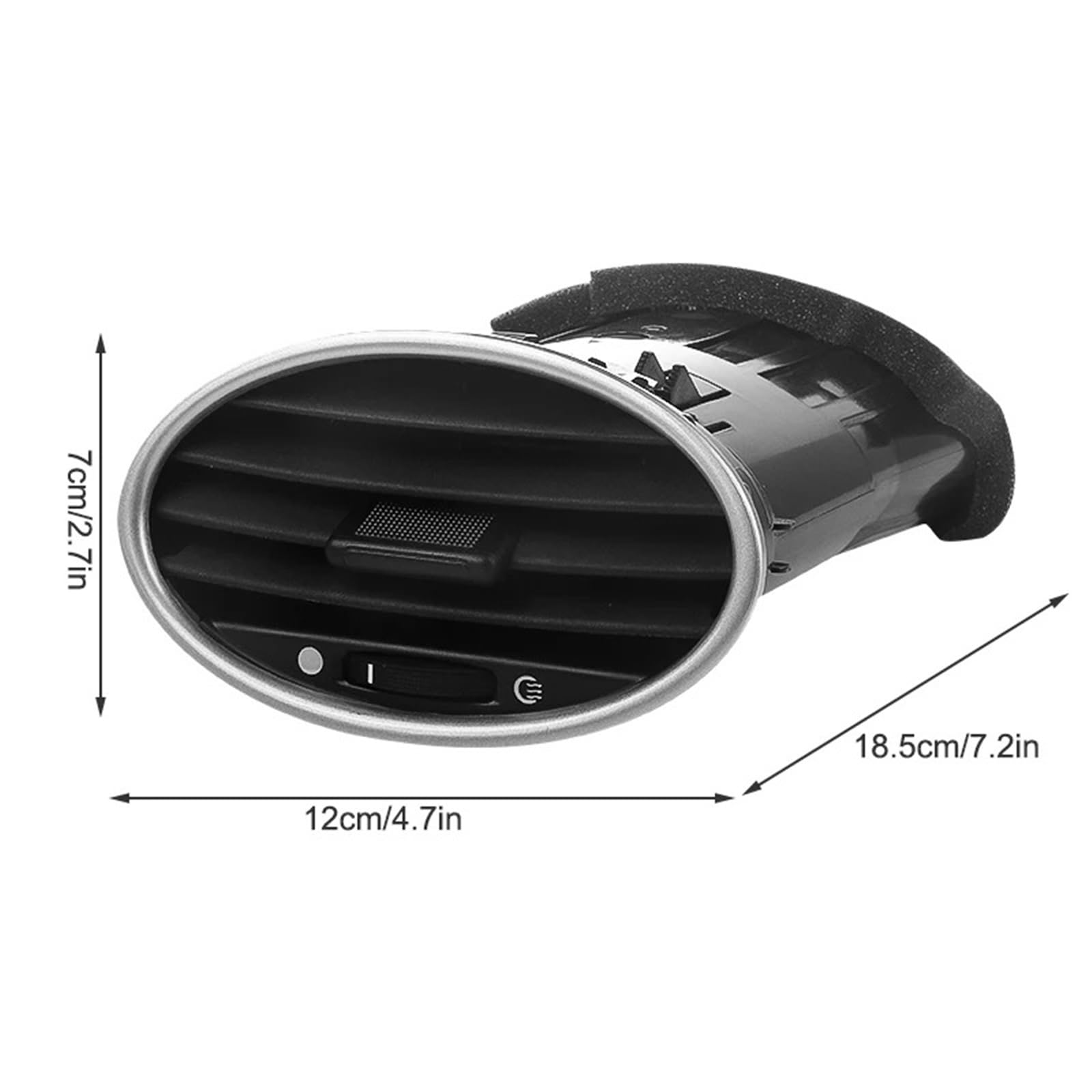Para Ford Para Focus MK2 2005-2013 Rejilla De Ventilación Salida Aire Acondicionado Central Tablero Delantero 4M51A014L21AD Rejilla Salida Aire Panel Instrumentos(2pcs)
