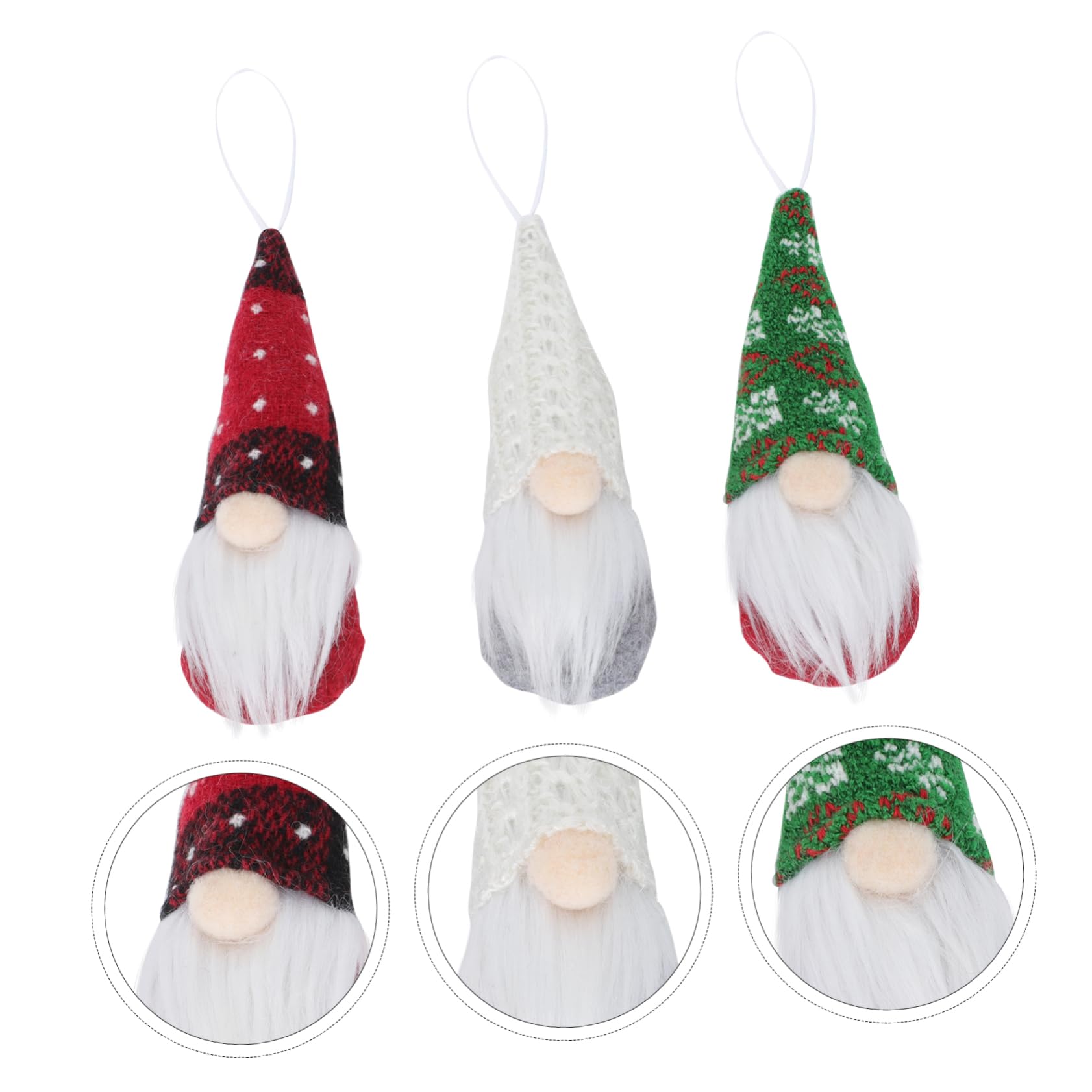 OUNONA 12piezas Adornos Colgantes De Navidad Muñecos Sin Rostro para Decorar El Árbol De Decoración Festiva para Hogar y Fiestas
