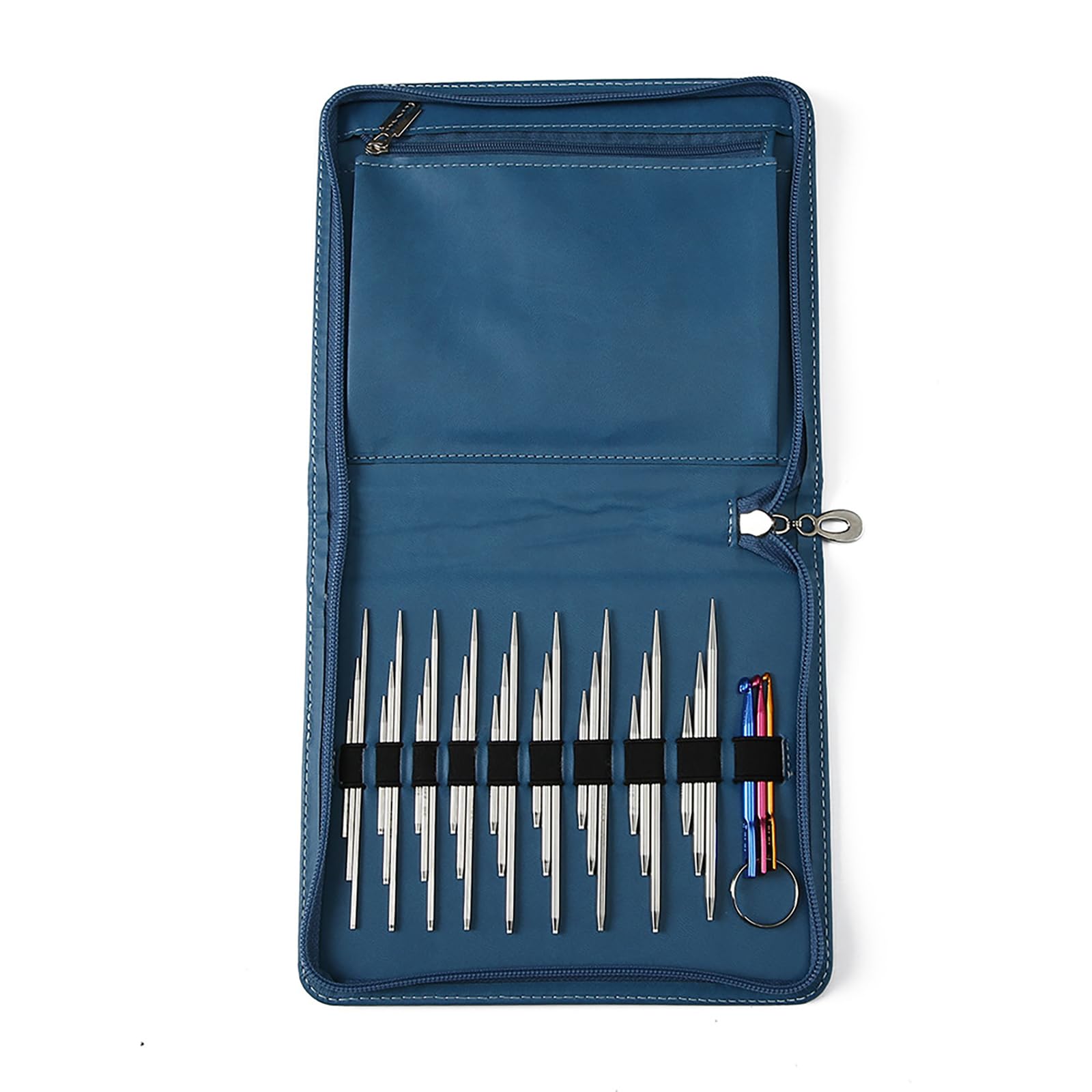 Kalttoy Stainless Interchangeable Crochet Needle Circular Knitting Needle Set Weaving Yarns Knitting Tool Weave Accessories Kits Circular Kits
