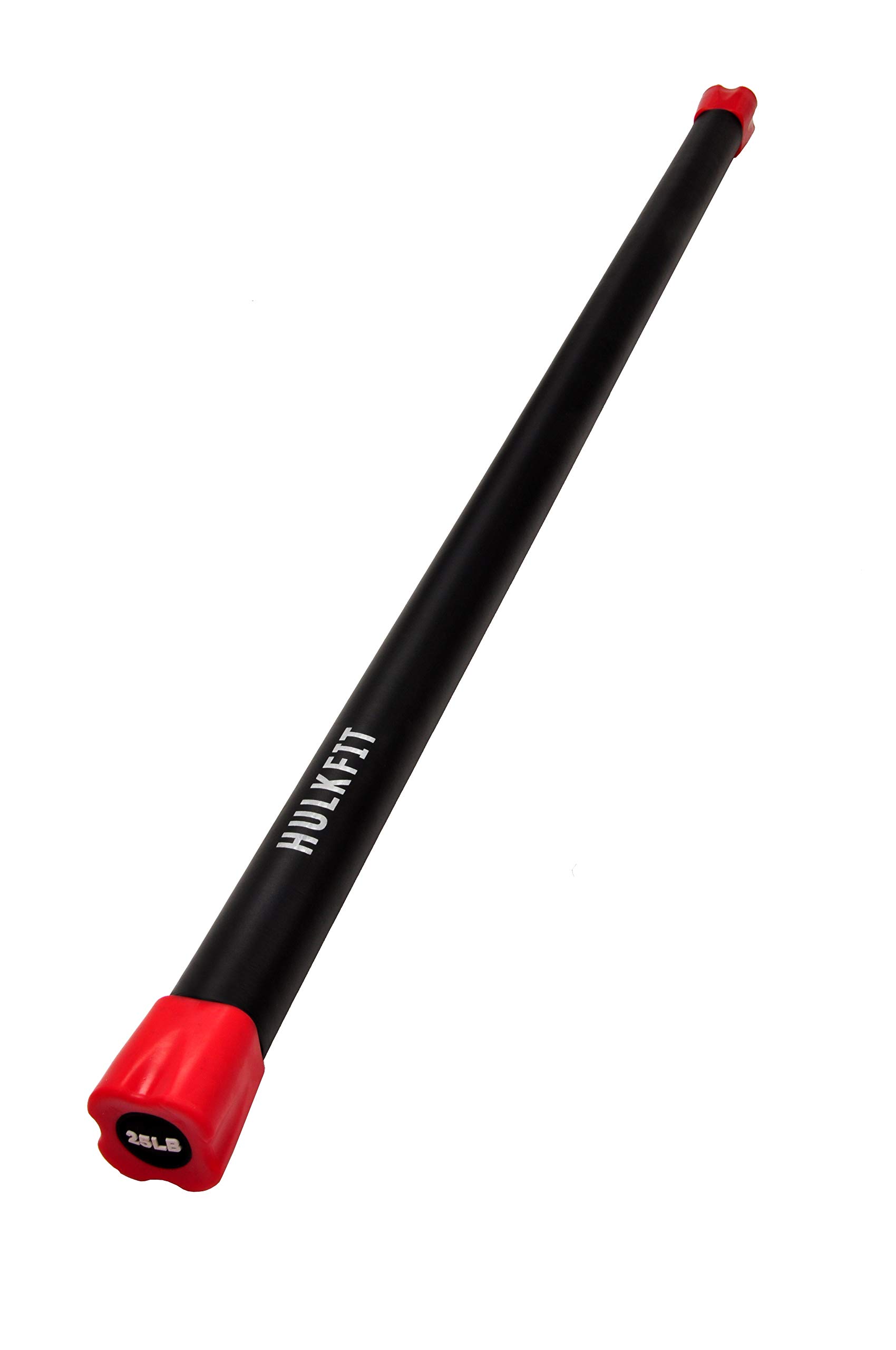 HulkFitTotal Body Workout Weighted Bar Weighted Workout Bar Weighted Exercise Bar (25), Red, 25 Pounds