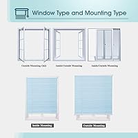 Vista 7 de Mini persianas opacas sin cordón, blancas de 1 pulgada para oscurecer la habitación, persianas horizontales para cocina, baño, dormitorio, oficina
