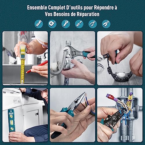 Malette outils complet 281 pieces avec ensemble de cles a douille metrique - 7