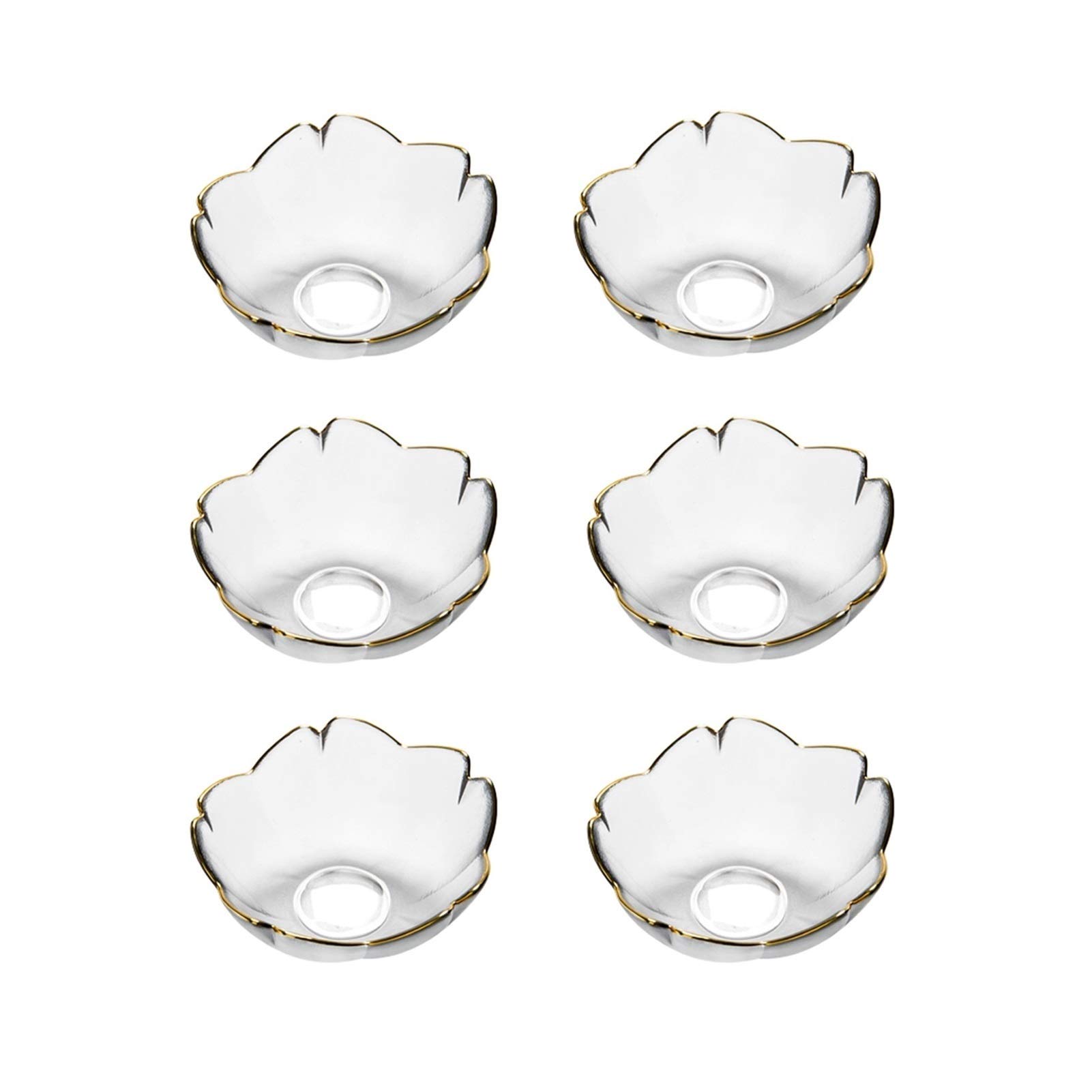 Appetizer Tray Dessert Dip Schale Tauchschalen Stilvolles Design Mehrzweckglas Tauchsauce-Schüsseln / Gerichte für Tomatensauce, Soja, BBQ und andere Partei-Dinner-Set von 6 Dip Saucenschälchen Gewür