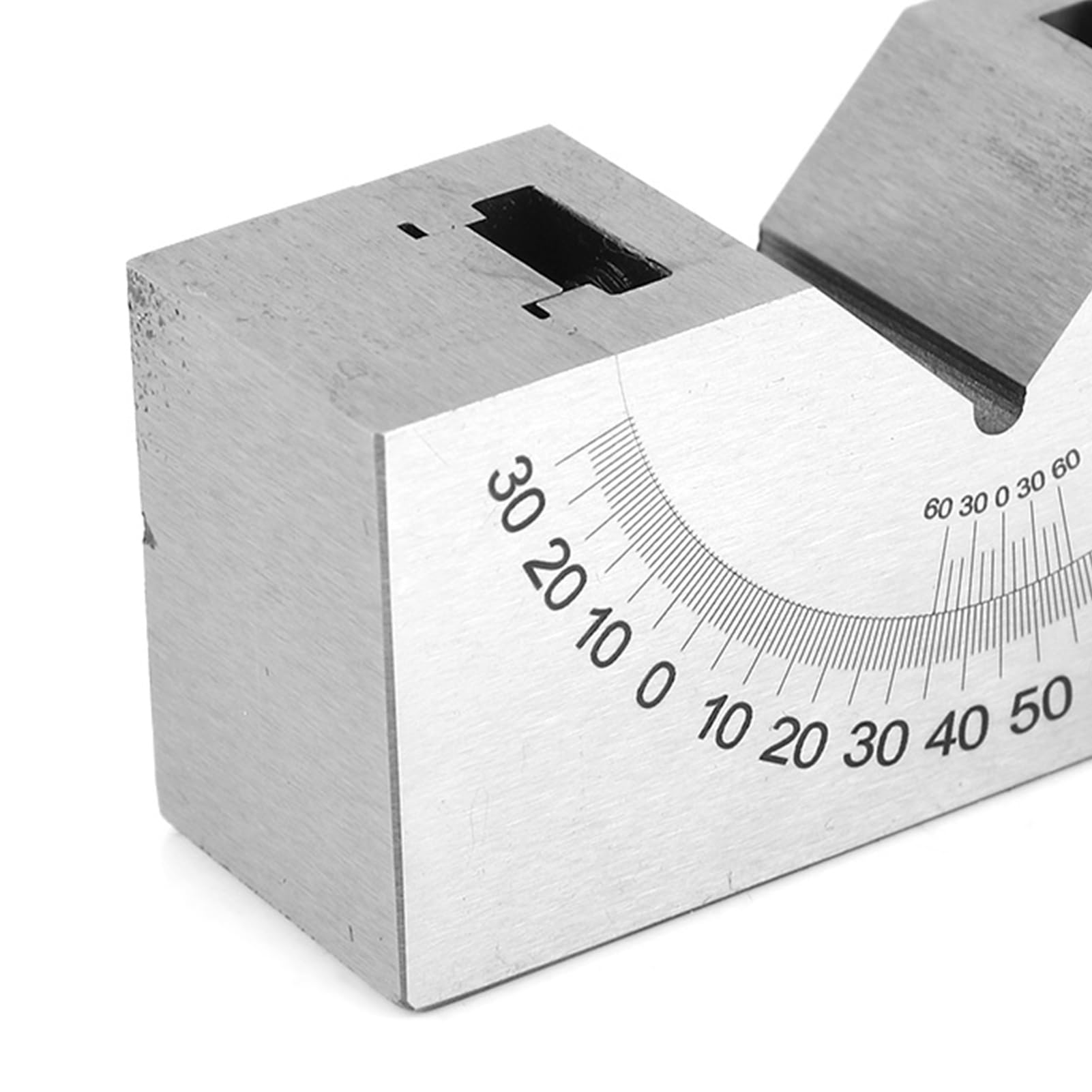 Zerodis V-Block mit Einstellbarem Winkel, Werkzeugstahl-Präzisions-Winkelfräsvorrichtung 75 X 25 X 36 Mm, 0 Bis 90 Grad Stufenlose Neigung, 0,01 Mm Geschliffene Flächen, für Benutzer von