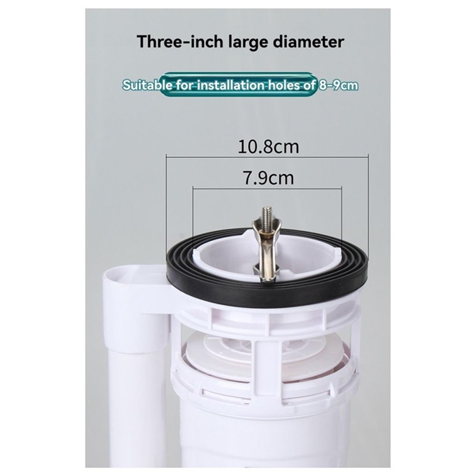 Tanque de Inodoro en Cuclillas for baño, Cisterna de Descarga, Accesorios de Drenaje Doble, 16 cm, 3 Pulgadas