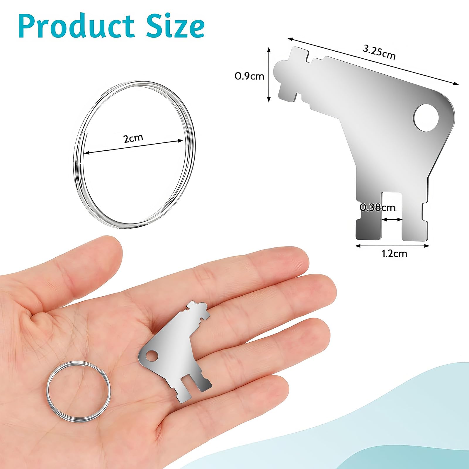 Chiave per Dispenser Carta Igienica in Metallo - Set da 5 Pezzi con 5 Anelli, Compatibile con Georgia Pacific, Tork SCA, San Jamar - Per Asciugamani di Carta, Dispenser Bagno e Uffici
