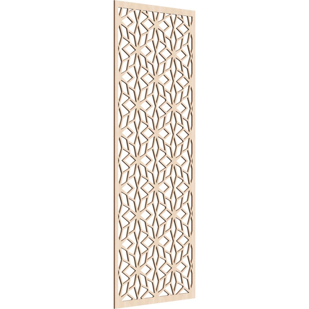 Lake Decorative Pierced Fretwork Wood Wall Panels, 25 3/8"W x 64 3/8"H x 1/4"T, Red Oak