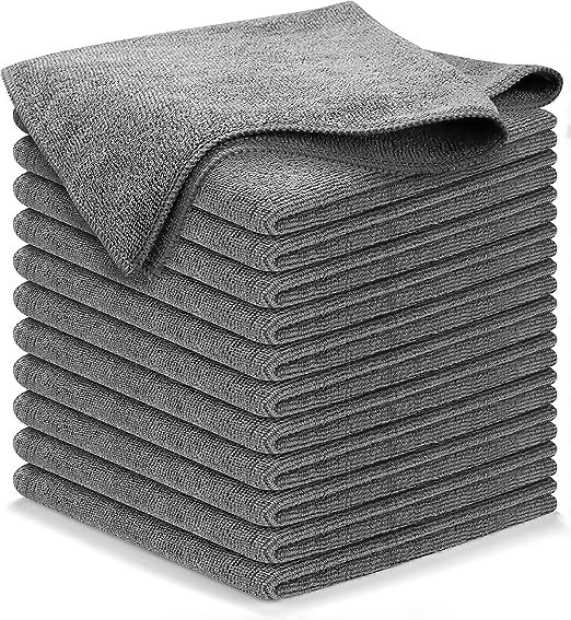 Juvdoxj Microfiber Cloth – 1 pcs – 40×40 cms – 600 GSM Grey- Thick Lint & Streak-Free Multipurpose Cloths – Automotive Microfibre Towels for Car Bike Cleaning Polishing Washing & Detailing.