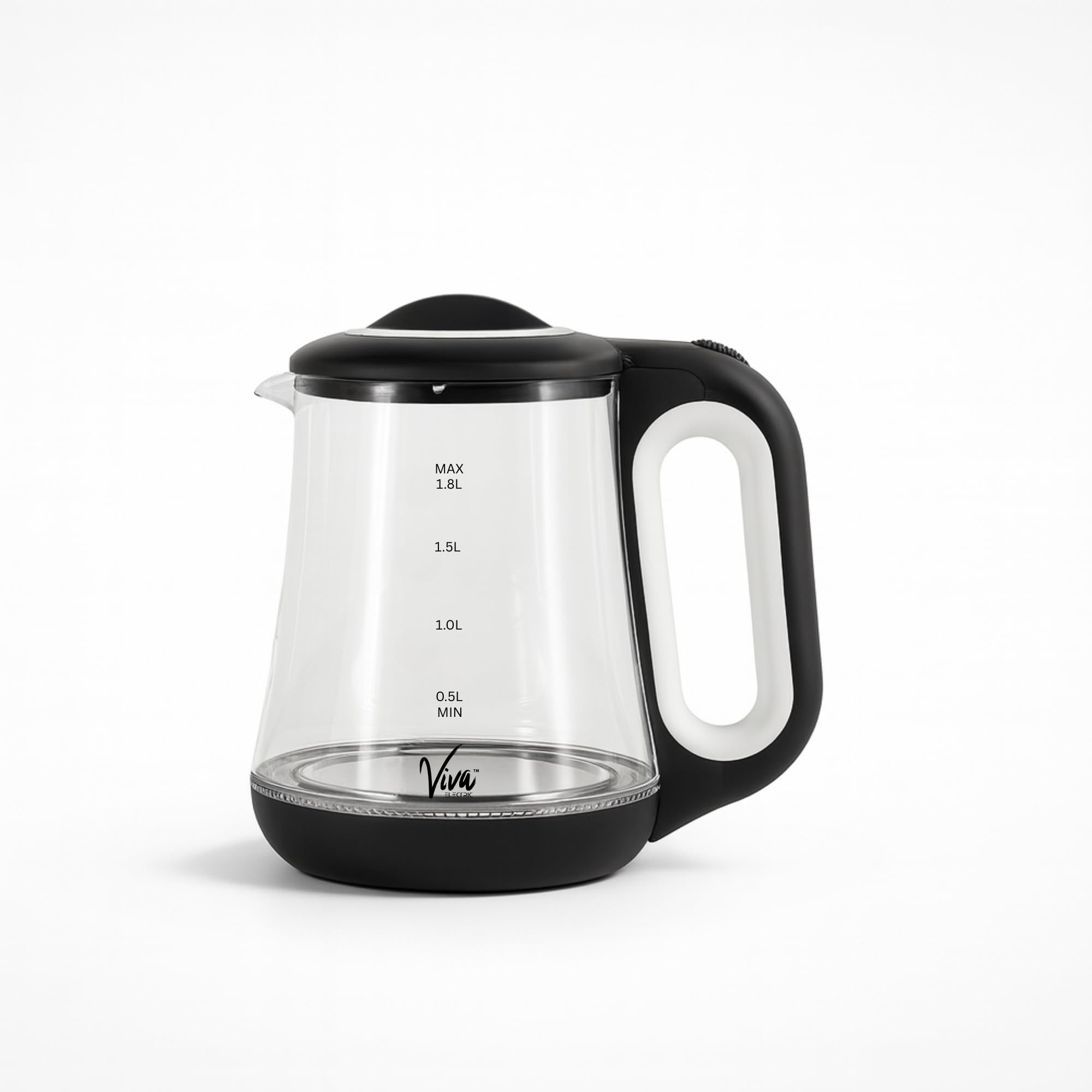 Crystal Kettle | 1.8L Capacity | LED Illumination & Borosilicate Glass Body | 2-Year Warranty | Fast Boil Technology for Hot Water, Tea, Coffee, and More-image-0