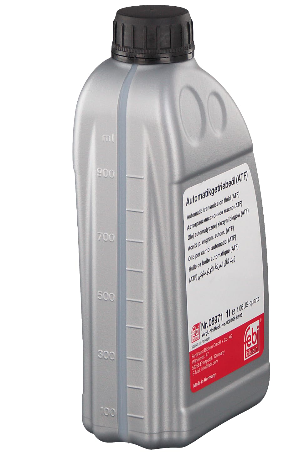Febi Bilstein 08971 Automatic Transmission Fluid ATF (Red) for Automatic Transmission, Converter and Hydraulic steerings 1 litre by Febi Bilstein