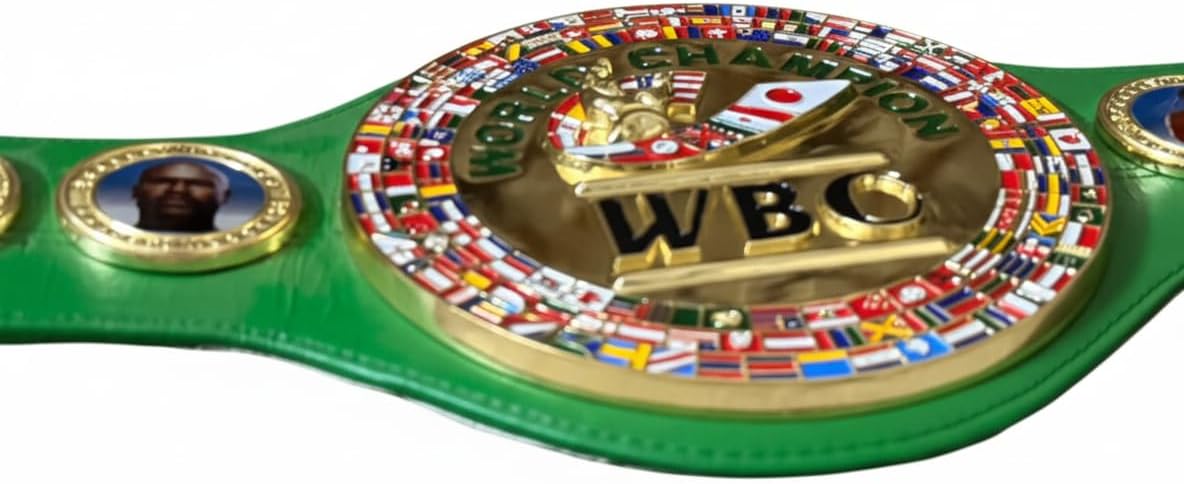 WBC World Boxing Championship Title Belt Replica - Premium Quality, Full Size Adult Green & Gold Boxing Belt - Collector's Edition