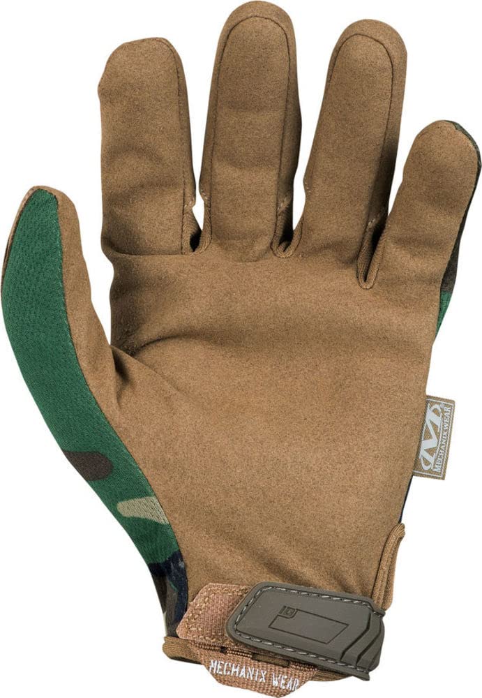 Mechanix Wear - Oryginalne rękawice taktyczne Woodland Camo (średnie, moro)