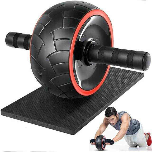 Ab Roller Exercise Wheel for Abdominal Core Strength Training, Pro Ab Roller with Knee Pad Exercise Wheels for Home Gym Fitness