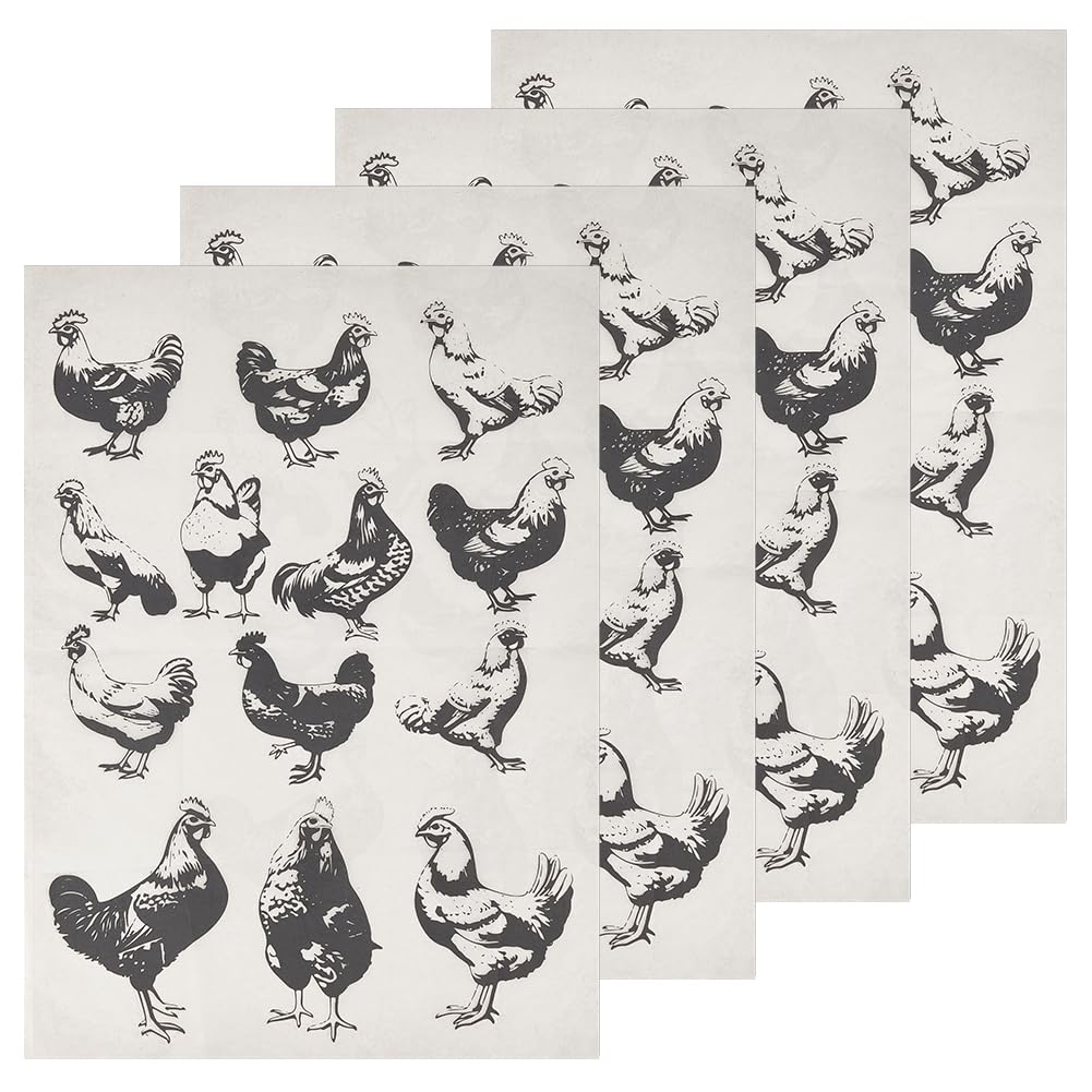 Papier transfert sous glaçure poule OLYCRAFT décalcomanie céramique poterie