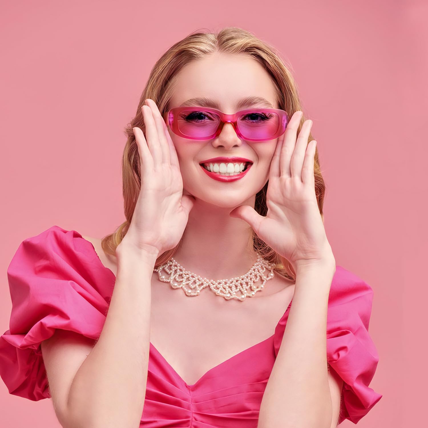 40 Pairs Colorful/Black Rectangle Sunglasses Bulk Adults Unisex, Fun 90s Retro Y2k Small Rectangle Party Glasses - Image 2