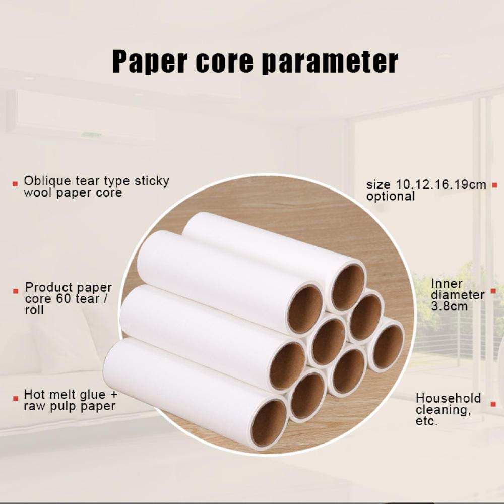 Tierhaarentferner 16Cm Kleidung Staubrolle Bürste Klebrige Wollrolle Ersatz Von Papier Klebepapier Core Lint Sticking Roller Papierrolle 10St