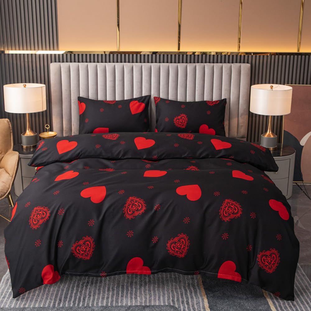Housse de couette double en tissu microfibre hypoallergénique et doux pour la peau
