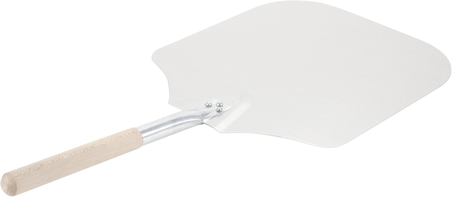 28" Aluminum Pizza Peel with 12" Wood Handle