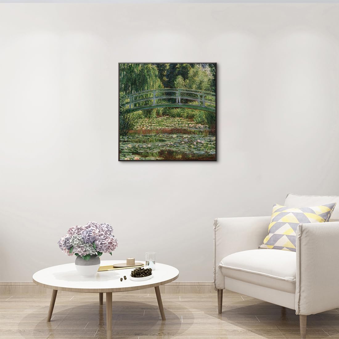 Amazon.co.jp: クロード・モネ『睡蓮の池と日本の橋』高精彩工芸画+手