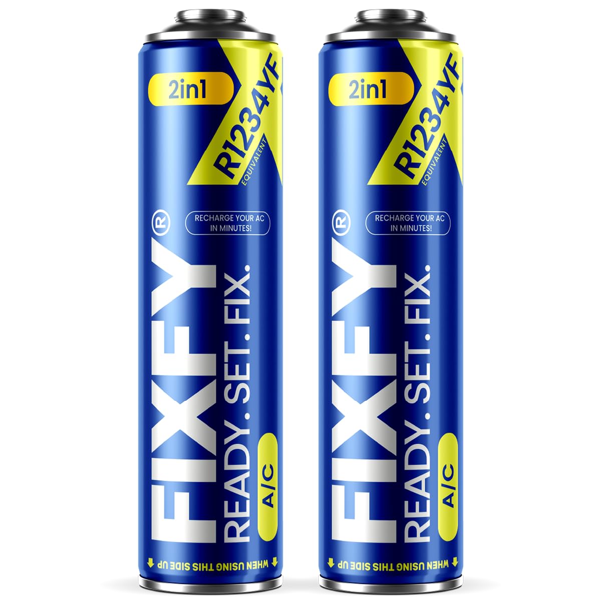 2 en 1 – 2 x 1234yf cambio de gas con aceite – Kit para aire acondicionado 2 x 500 ml, autollenado de aire acondicionado en coches después de 2017