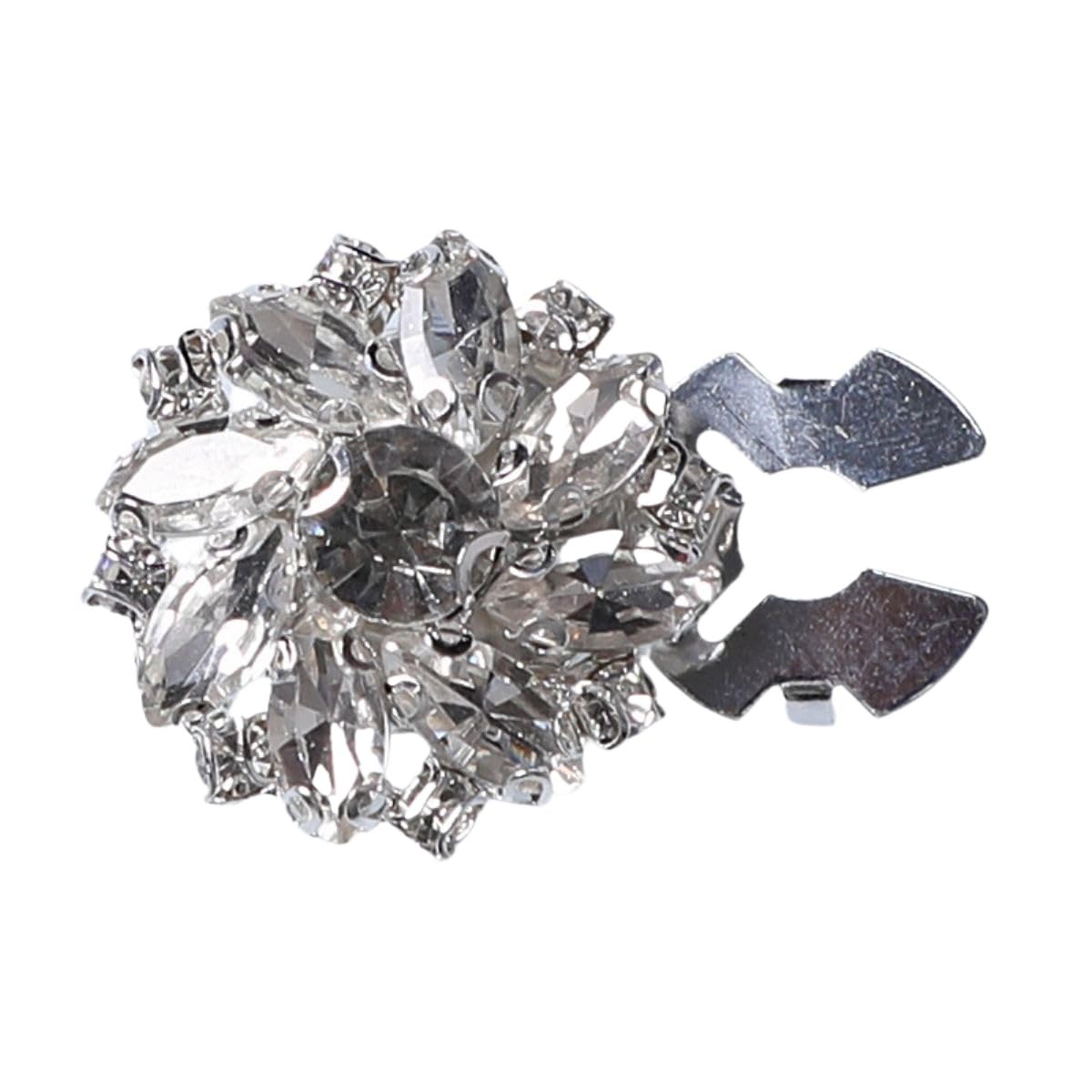 POABXYHD Clip-On Button Covers for Formal and Dress Shirts, Tuxedos, Elegant Rhinestone Cufflink Covers, Decorative Water Rhinestone Design