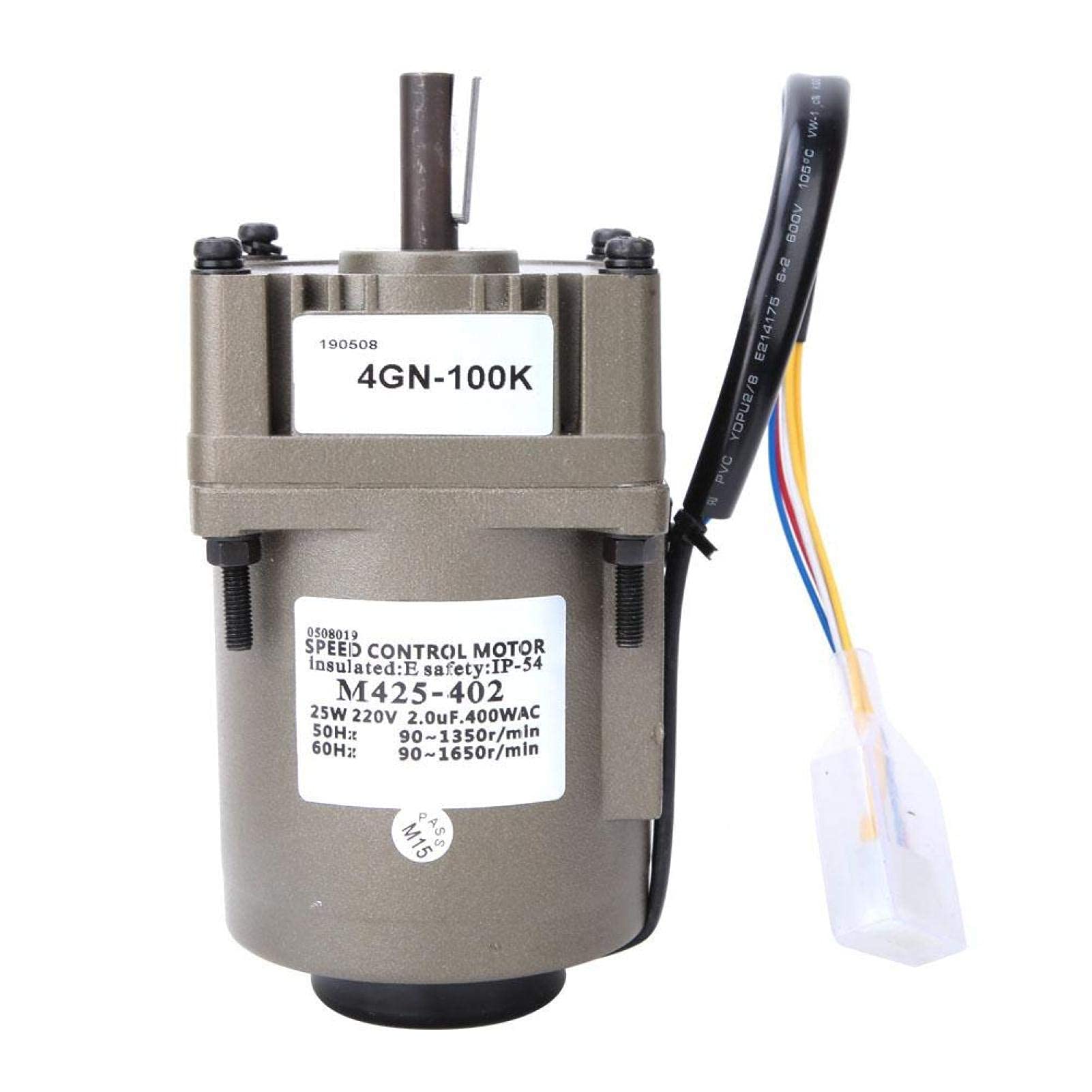 M425-402 Szybkobieżny silnik z przekładnią nawrotną, silnik jednofazowy AC220V 25W ze wspornikiem sterownika skrzyni biegów(Reduction Ratio 100K)