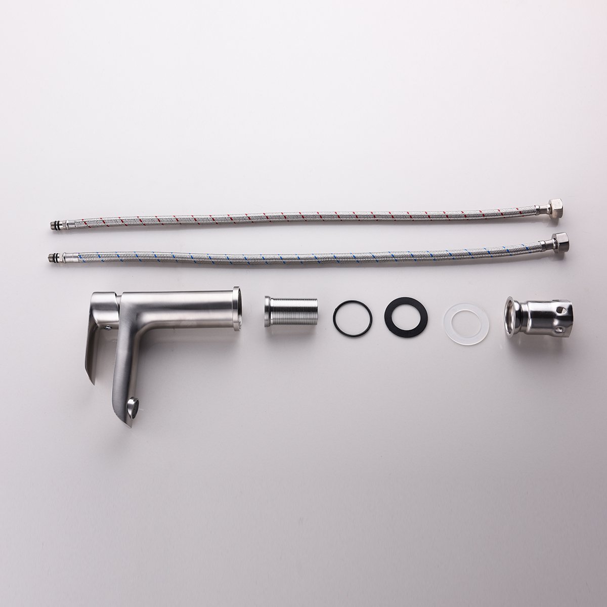 CIENCIA SUS304 calda e fredda G1 / 2"hoseTaps ingresso di compressione in acciaio inox per lavandino del bagno SNA621