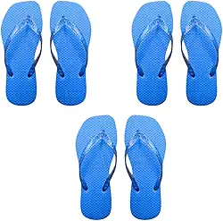 Chinelo Ortopedico Feminino,Kit 3 Chinelos Feminino Quadrado de Borracha Correia de Glitter SandáLia Rasteirinha ConfortáVel