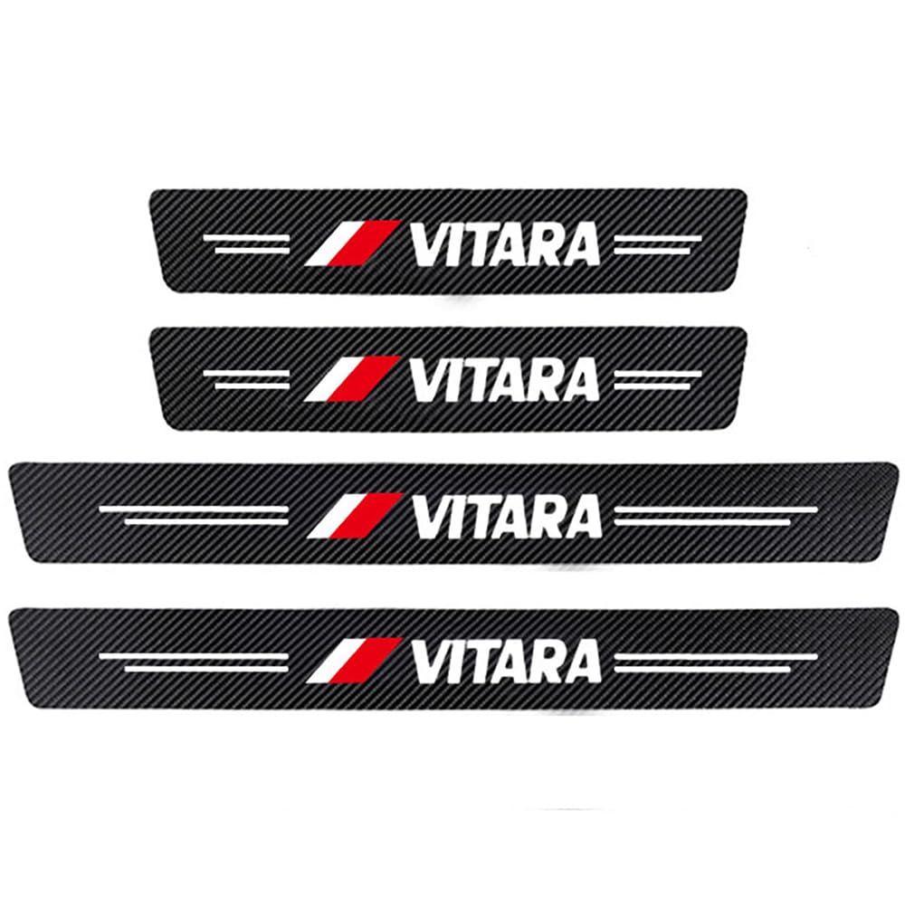 Sdyayfge Normal 4Pcs Kick Plates Car Door Sill Protector,For Suzuki Vitara