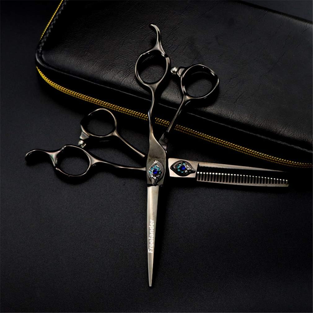 6.0 Inch Professional Hairdressing Scissors Set - Stainless Steel Hair Cutting and Thinning Shears for Salon Use