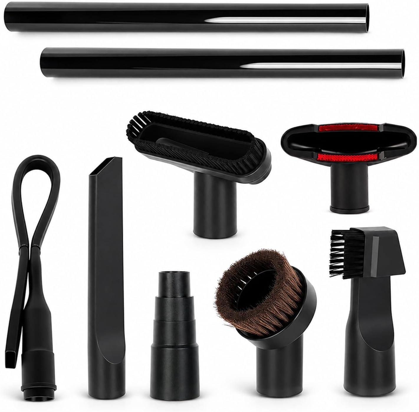 Vacuum Cleaner Accessory Kit for Shop-Vac Contractor 12 Gallon 2015–2026, Multi-Piece Attachments with Crevice Tool, Dusting Brush, Extension Wands and Adapter Set,B 9-piece Set