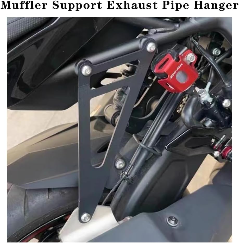 Motorcycle Muffler Support Exhaust Pipe Hanger Bracket Holder Stainless Steel Exhaust Pipe Hanger Rear Foot Rest for Kawasaki ZX4R ZX4RR ZX25R