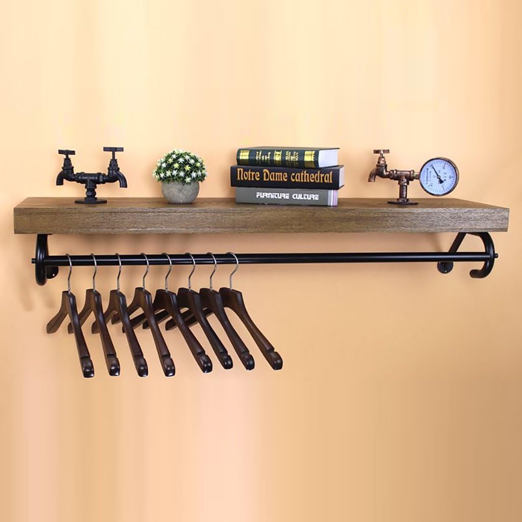 Retro Clothing Store Display Stand Wall-mounted Hanger Clothes Hanger Shelf