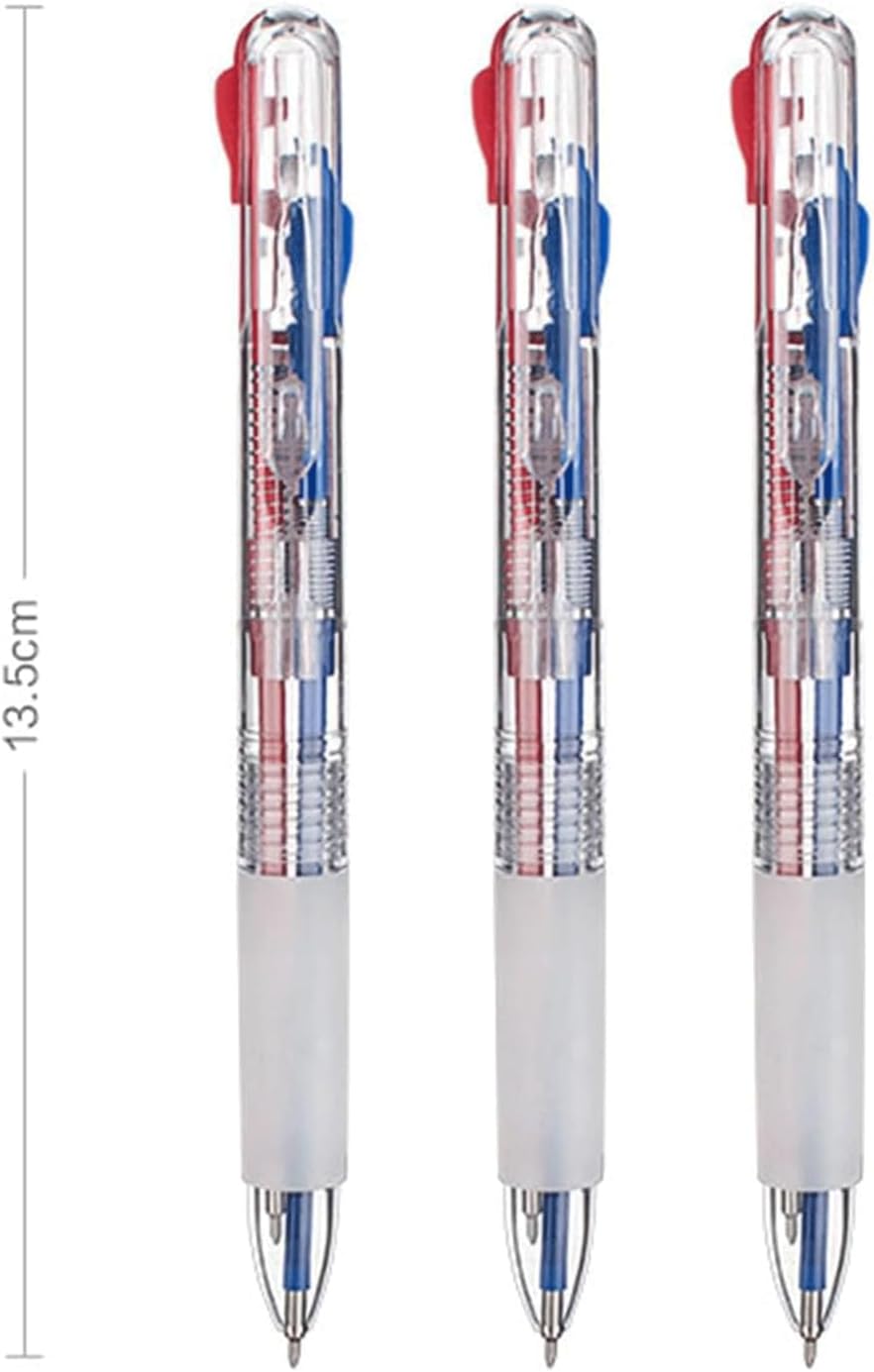 Retractable Ballpoint Pens Two-color Ballpoint Pen With Red And Blue Ink 0.5mm Rollerball Pens Smooth Writing Gel Ink Pens