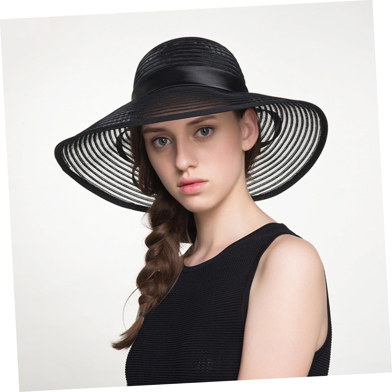 BESPORTBLE 3 Pièces Chapeau de Plage Femme Large Chapeau et Respirant Nœud Délicat pour Activités Extérieures et Jardinage