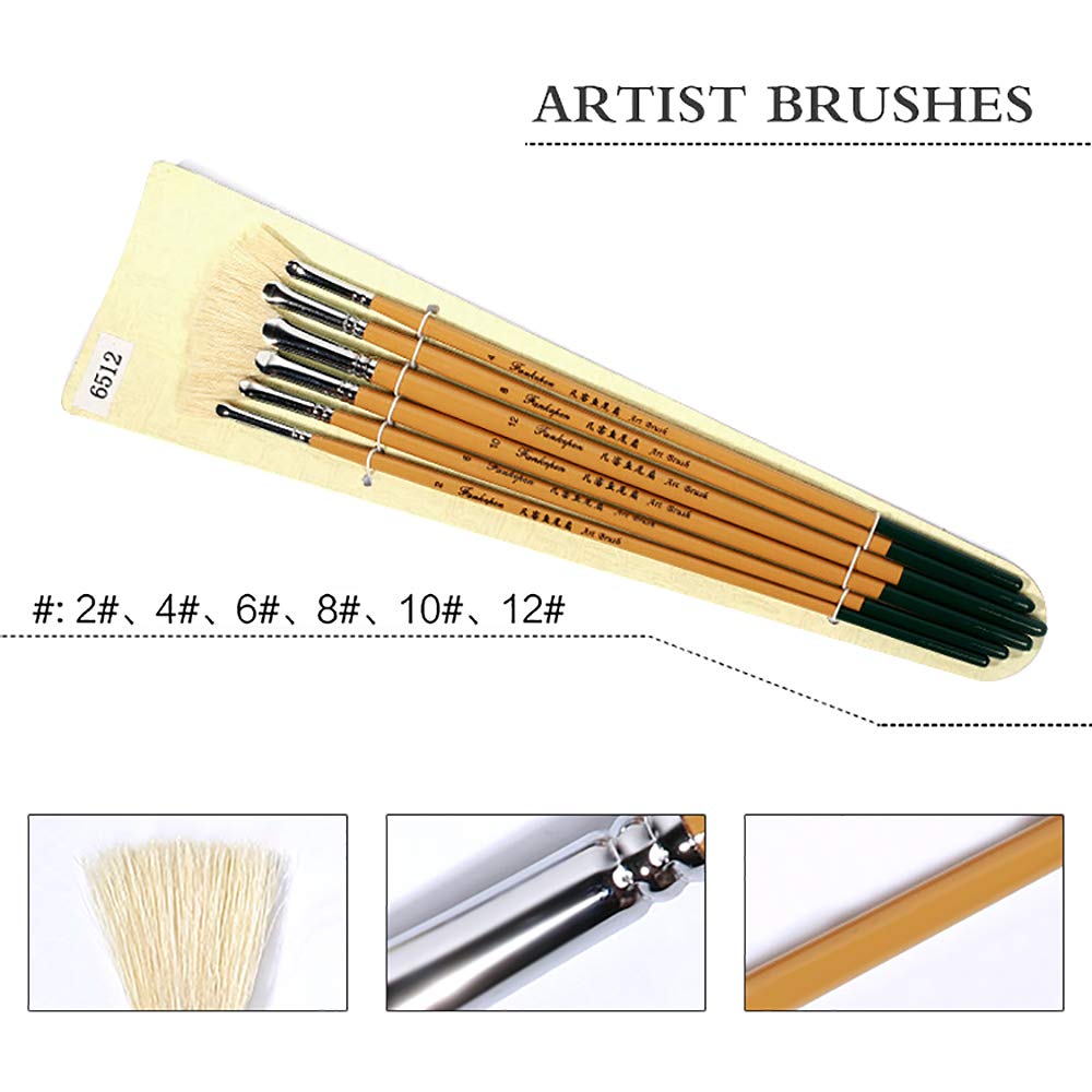 Lot de 5 Pinceaux Éventails pour Peinture Acrylique, Huile et Aquarelle - Poils en Nylon, Long Manche en Bois - Pour Artistes . - Beaux-Arts et Loisirs créatifs Lot de 5 Pinceaux Éventails pour Peinture Acrylique, Huile et Aquarelle - Poils en Nylon, Long Manche en Bois - Pour Artistes . - Beaux-Arts et Loisirs créatifs