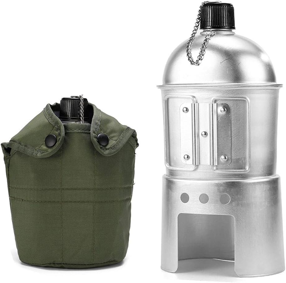 Amazon | キャンプ セット ポケットストーブ セット水筒メスティン 軍