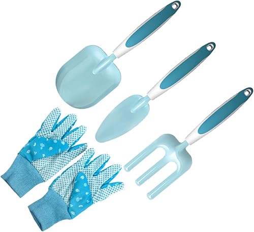 1set Garden Trowel Set Metal Gardening Tools for Digging Transplanting and Soil Loosening Lightweight Hand Shovel and Rake for Efficient Planting
