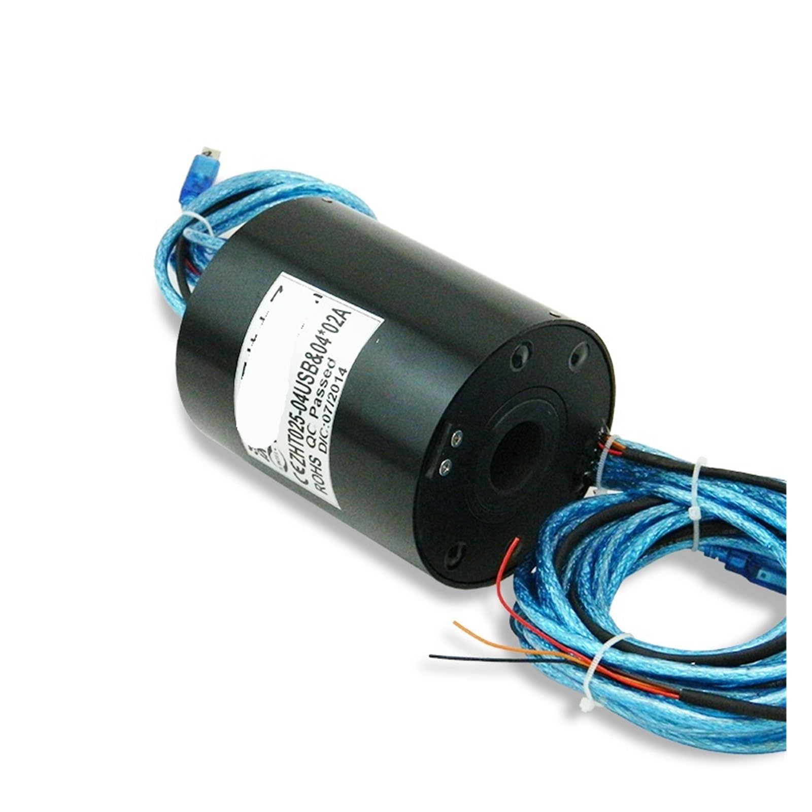 ZHT025-04U&06 * 2A Anillo colector conductor de eje hueco de 16 vías U3.0 anillo colector de orificio pasante de transmisión de alta velocidad industrial