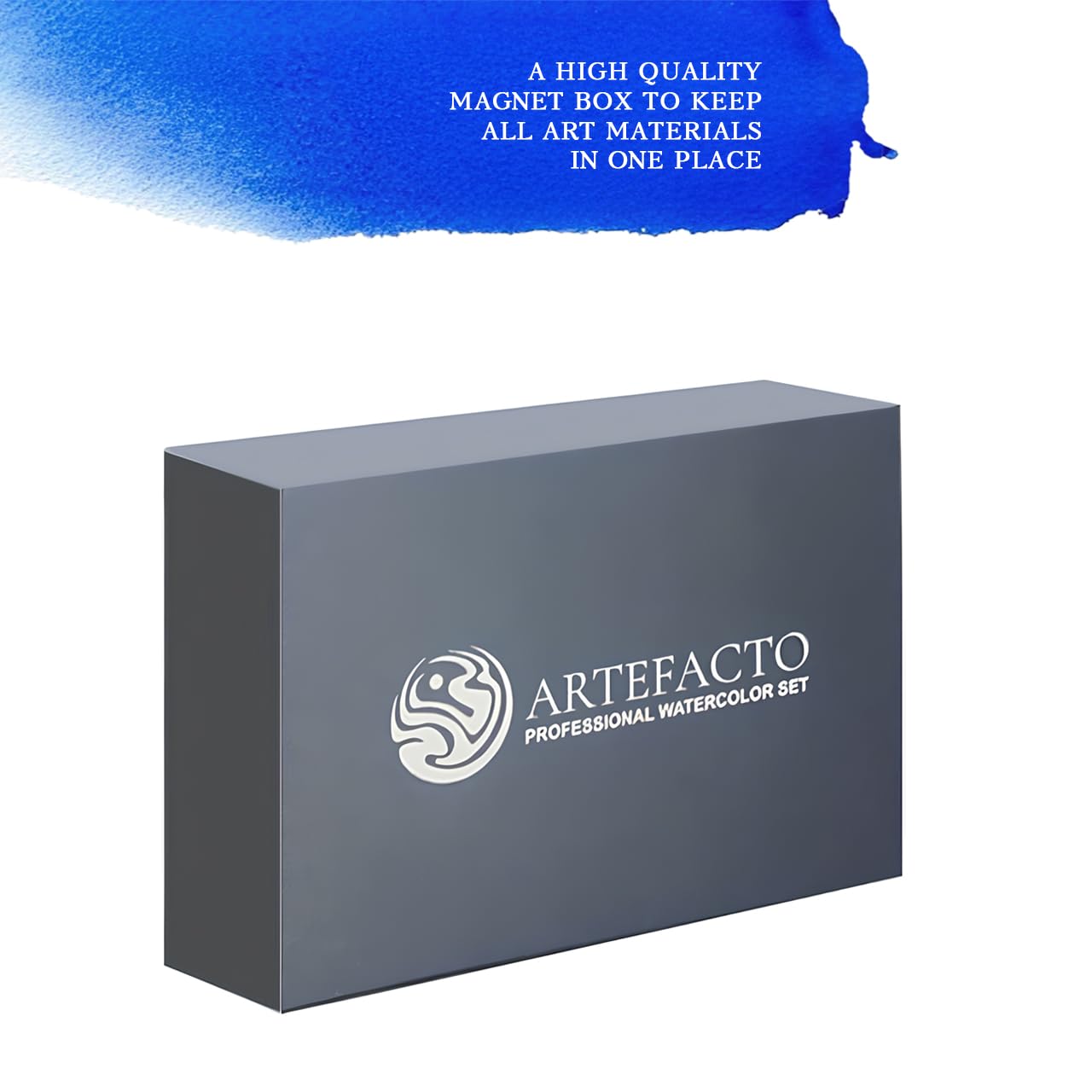 STARLA Artefacto profesjonalny zestaw farb akwarelowych, White Nights 24 x farby akwarelowe w tubkach, pędzel Roubloff, 20 arkuszy 300 g/m², 100% bawełna, 31 x 21 cm, paleta i akcesoria w pudełku