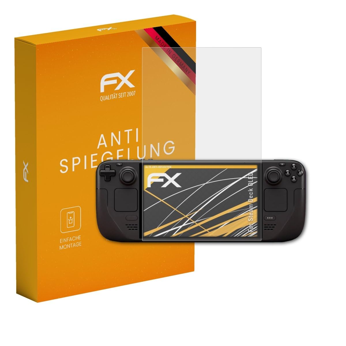 atFoliX Panzerfolie Displayschutzfolie für Steam Deck OLED – 3x FX Anti-Reflex Schutzfolie