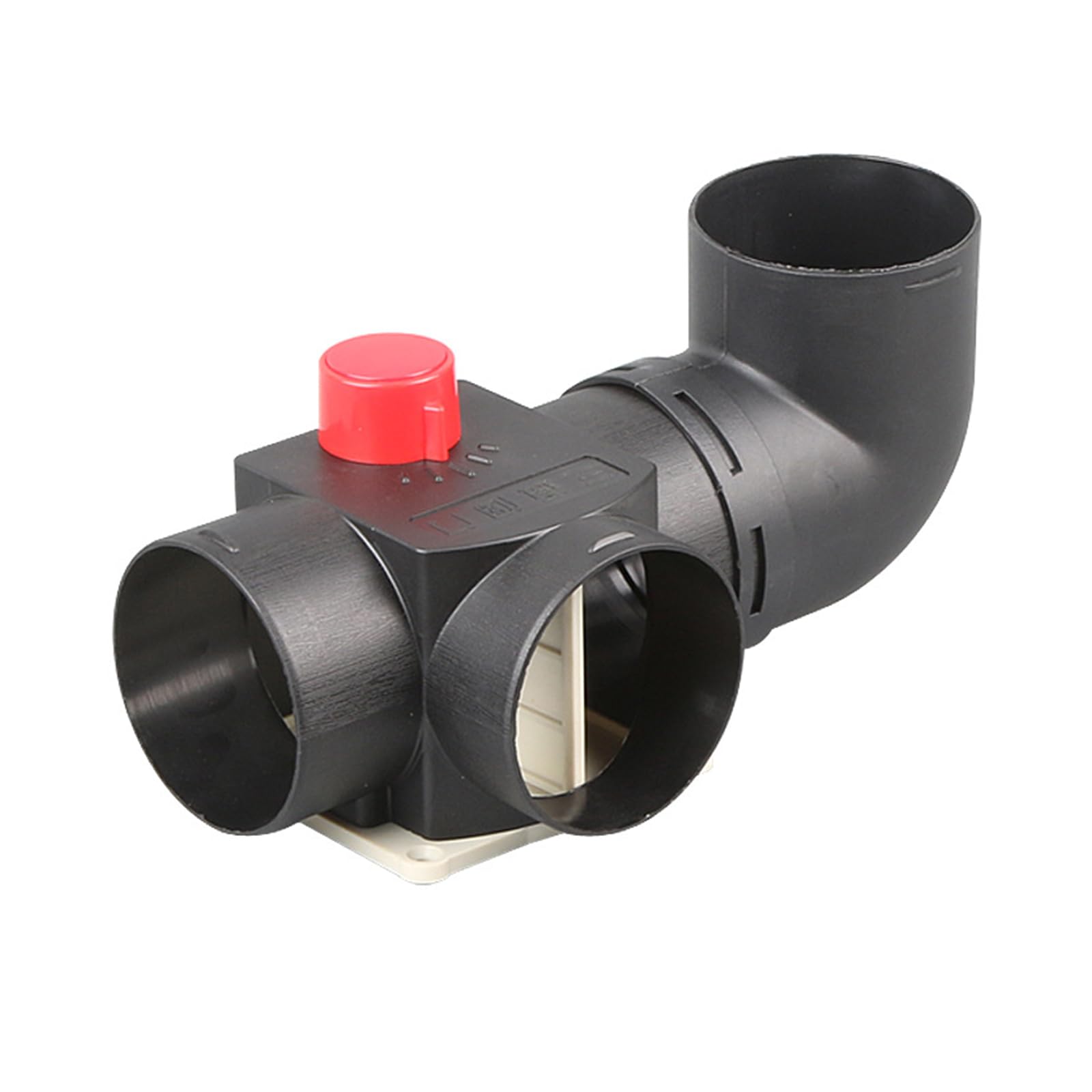 Copgge75mm 3inch Diesel Heater Duct Connector, Black Plastic Elbow Outlet, Fits Webasto, Eberspacher & Chinese Diesel Heaters