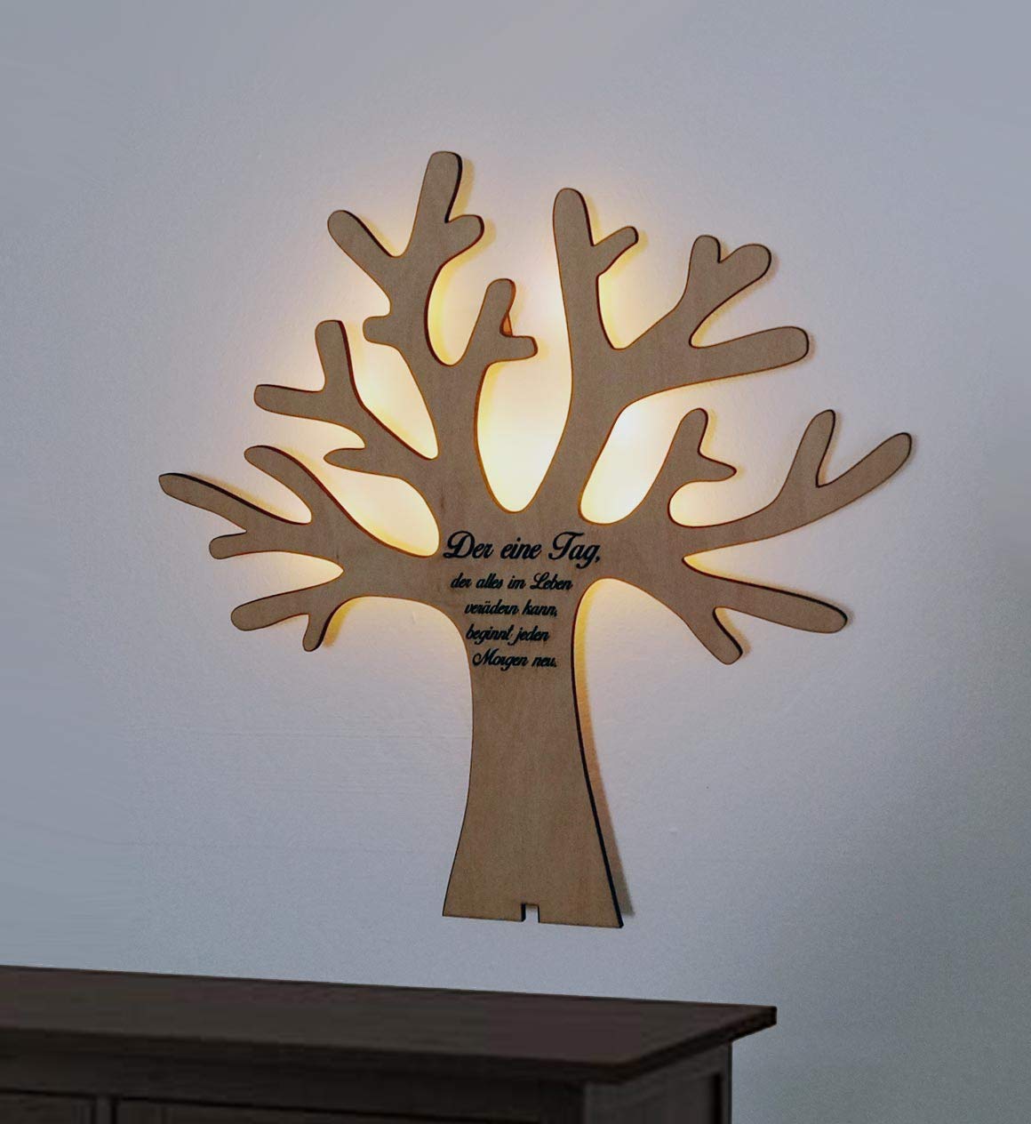 Wanddeko Lebensbaum Aus Holz 70 Cm – Yggdrasil Wandbild Für Innen & Außen | Handarbeit Made In Germany