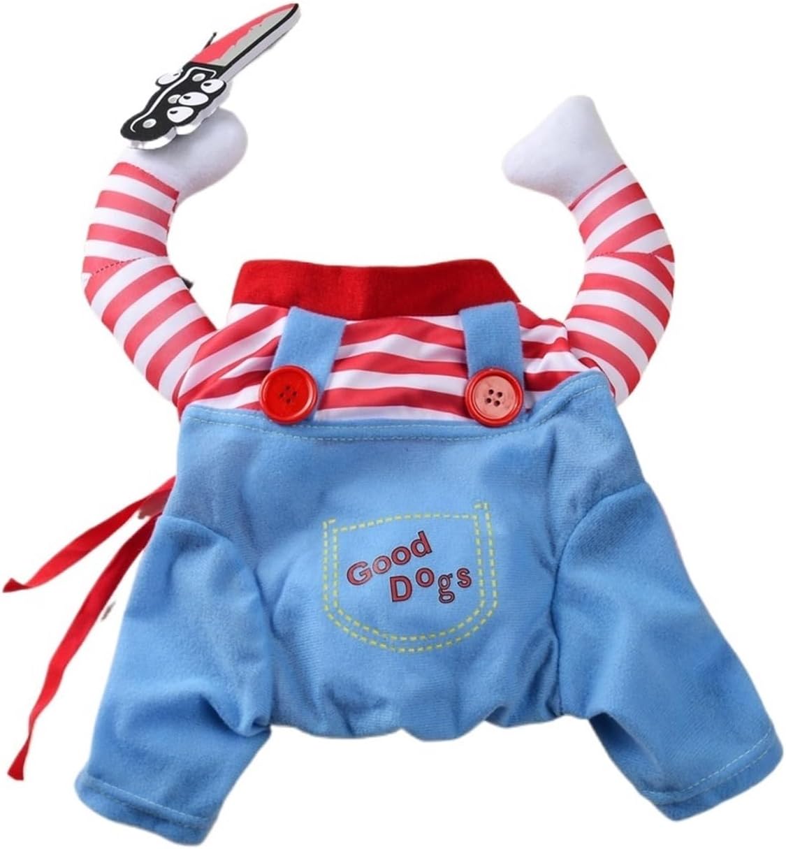 Halloween Dog Costume with Detachable Accessory - Funny Cosplay Outfit Applicable for Small Medium Large Dogs Including Chihuahua French Bulldog and Yorkie(S)