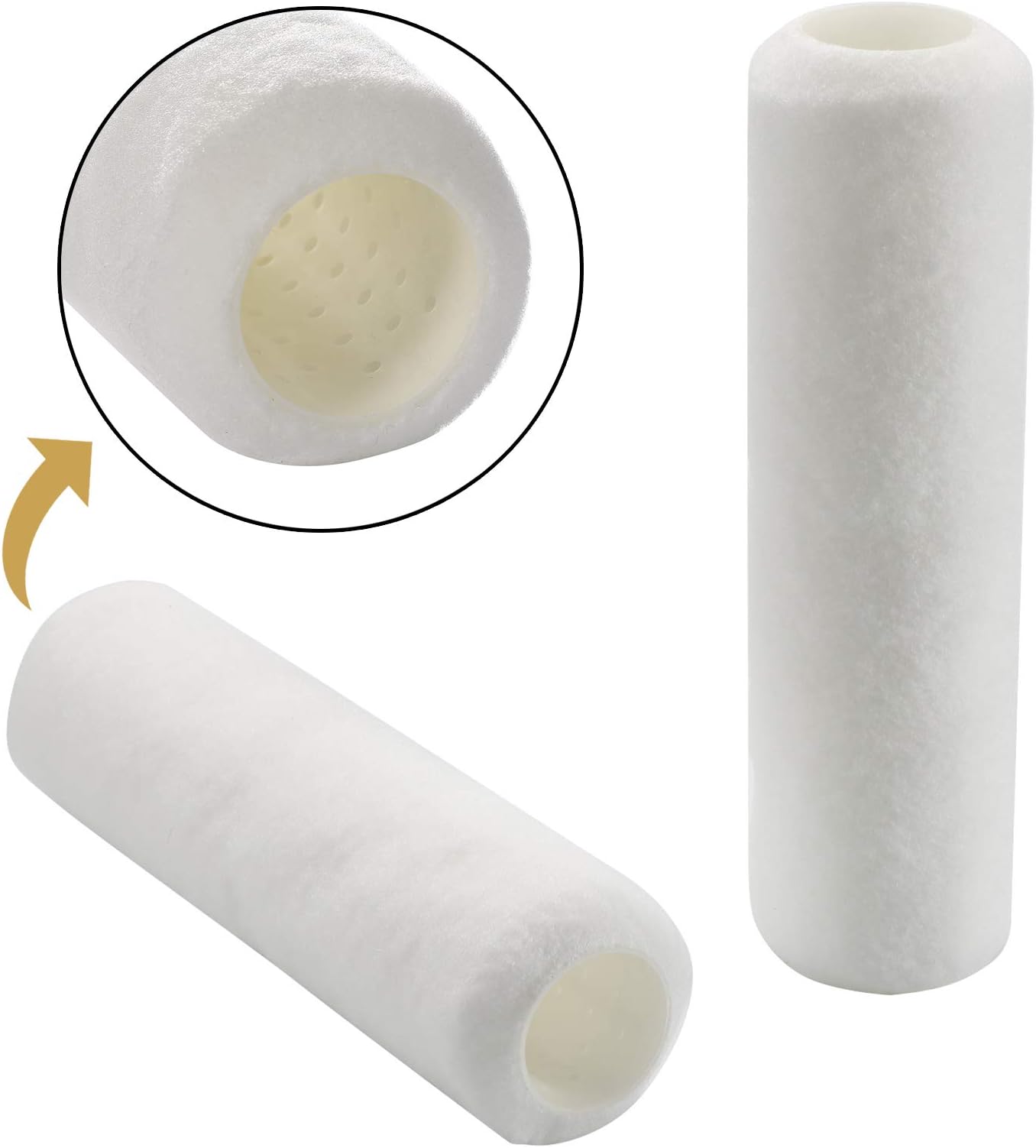 Paint Roller Covers for Electric Paint Roller- 3/8" NAP Perforated Power Rollers Cover, 9-inch Replacement Knitted Automatic Roller Cover(2-Pack)