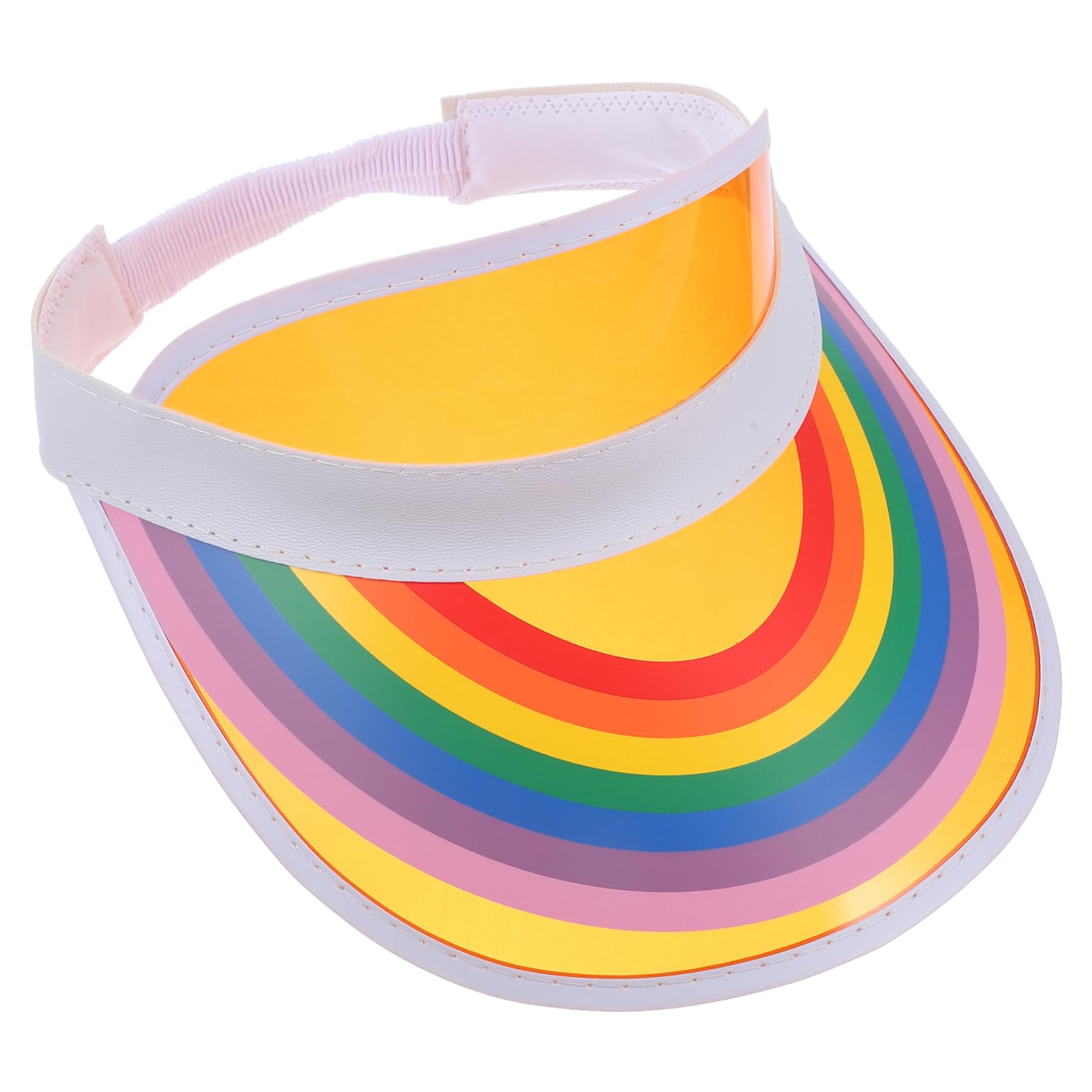 chapeau haut de forme arc-en-ciel en pvc visiere casquette bonnet visière chapeaux pour hommes visière femme visières pour femmes chapeau à visière décorative polyester