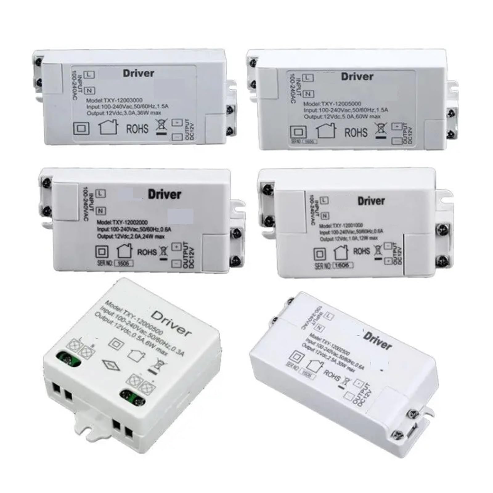 Transformator elektroniczny 12V 60w 36w 24w 12w 6w 110V-220V sterownik bezpieczeństwa do oświetlenia do zasilacza 3528 5050(36w)