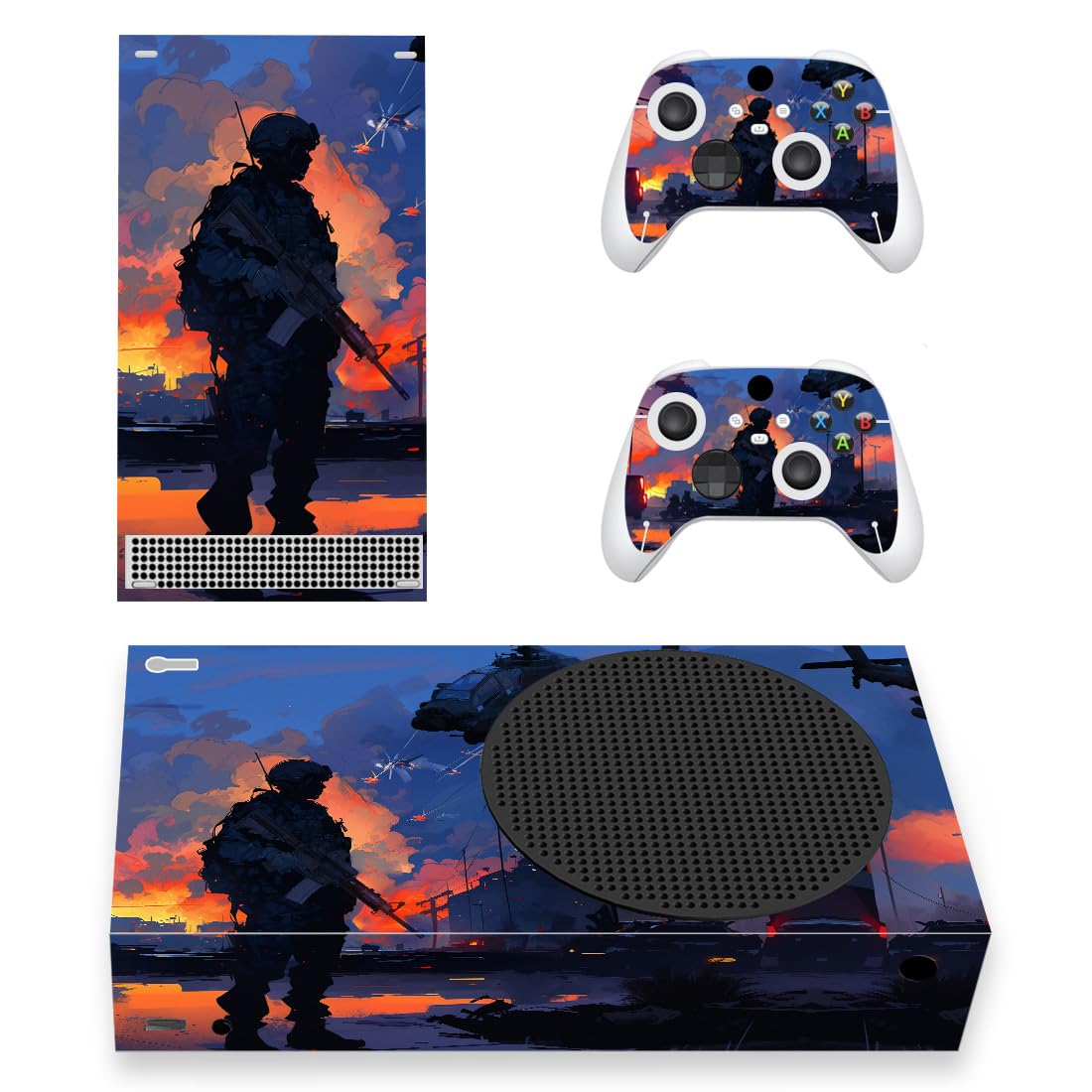 PlayVital Autocollant Protection pour Xbox Series S Sticker Manette Skin pour Xbox Series S Accessoires Console-Décision Héroïque